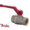 Кран шаровой латунный BVR Ду 25 (1") ВР/ВР полный проход рычаг Danfoss 065B8209